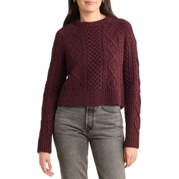 Pendleton Fisherman Sweater Women’s XL — Burgundy Heather Shetland Wool NWT - Picture 11 of 12
